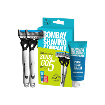 Bombay Shaving Company Sensi Go 5 Premium 5-Blade Disposable Men's Razor - Free Post Shave Balm