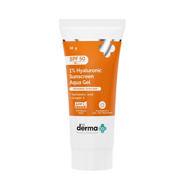 The Derma Co 1% Hyaluronic Sunscreen Gel Aqua (30 g) (SPF 50 PA++++)