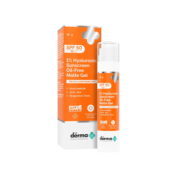 The Derma Co 1% Hyaluronic Oil-Free Sunscreen Gel (SPF 50 PA++++)