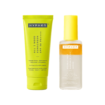 HYPHEN Double Shot Radiance-Lift Face Serum +  All I Need Sunscreen (SPF 50 PA++++) Combo