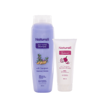 Naturali Rosemary Anti-Hairfall Shampoo +  Onion & Bhringraj Hairfall Arrest Conditioner Combo