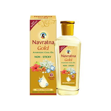 Navratna Gold Cooling Ayurvedic Hair Oil