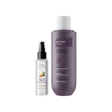Bare Anatomy Argan & Vitamin E Anti-Frizz Hair Serum +  Anti Frizz Shampoo Combo