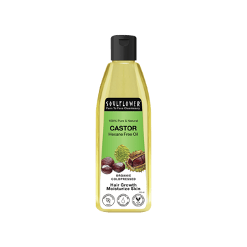 Soulflower Castor Oil, 100% Pure for Hair & Skin
