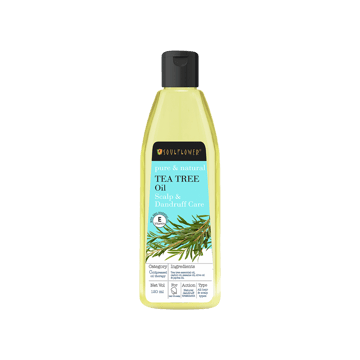 Soulflower Organic Anti-Dandruff Tea Tree Hair Oil for Scalp & Hair