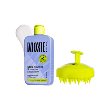Moxie Beauty Scalp Reviving Shampoo +  Scalp Massager (Green) Combo