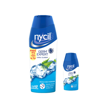 Nycil Germ Expert Cool Classic Talcum Powder - Free 60g Pack