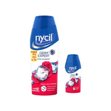 Nycil Germ Expert Cool Gulabjal Talcum Powder with Free 60g Pack