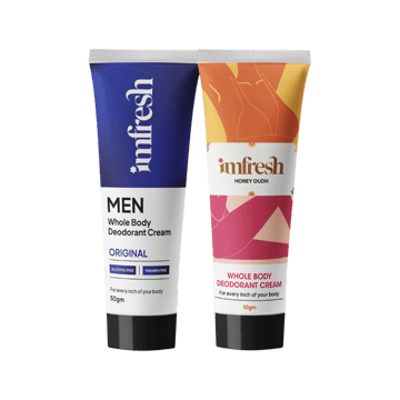 Imfresh Original + Honey Oudh Deodorant (Cream Set)