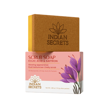 Indian Secrets Scrub Soap (Kojic Acid & Saffron)