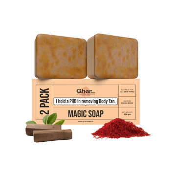 Ghar Soaps Sandalwood & Saffron Magic Soap (Pack of 2)