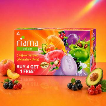 Fiama Gel Bar Soap Celebration Pack - Buy 4 get 1 Free