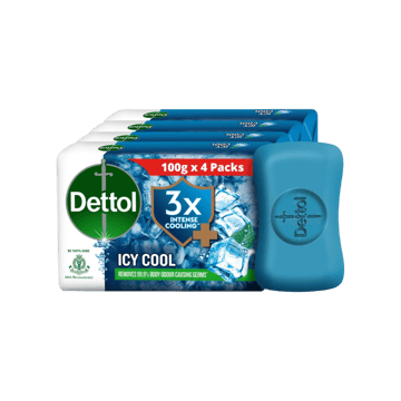 Dettol Icy Cool Bathing Soap Bar with 3X Intense Cooling