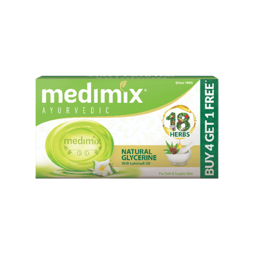 Medimix Ayurvedic Natural Glycerine Soap - Buy 4 Get 1 Free