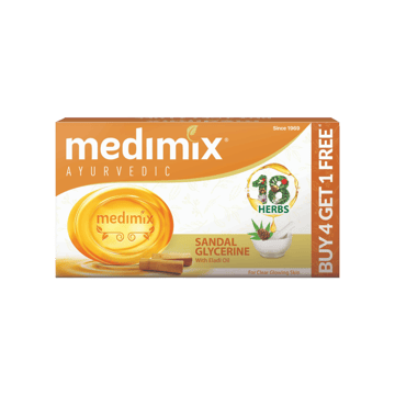 Medimix Sandal Glycerine Soap - Buy 4 Get 1 Free