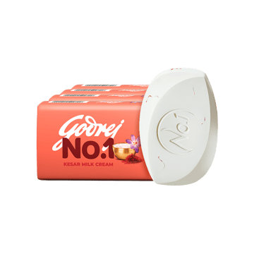 Godrej No.1 Kesar and Milk Cream Bath Soap - Buy 3 Get 1 Free