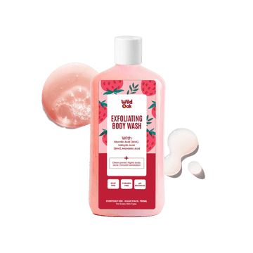 Wild Oak AHA BHA Exfoliating Body Wash for Acne