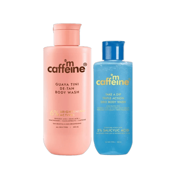 MCaffeine Guava Tini De-Tan Body Wash +  Take A Dip Triple-Action Deo Body Wash Combo