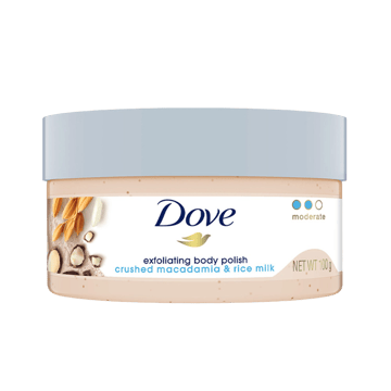 Dove Exfoliating Crushed Macadamia & Rice Milk Body Scrub