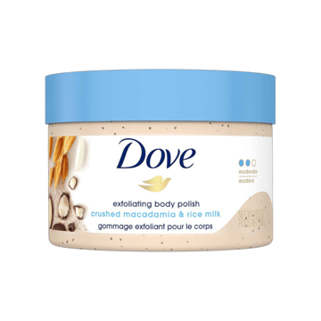 Dove Exfoliating Body Polish Scrub (Crushed Macadamia and Rice Milk)