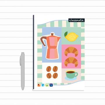 Classmate Single Line Notebook (A4, Design may Vary)