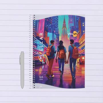 Youva Long Spiral Single Line Notebook (A4)
