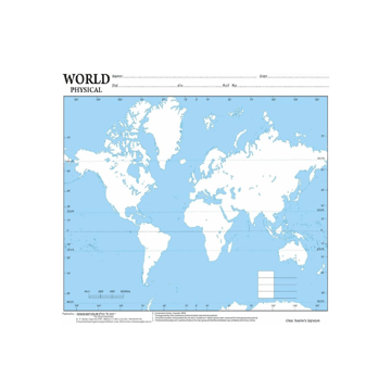 Creative Space World Physical Map (Multicolour)