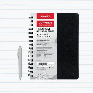 Luxor Single Line Notebook (A4, Black)
