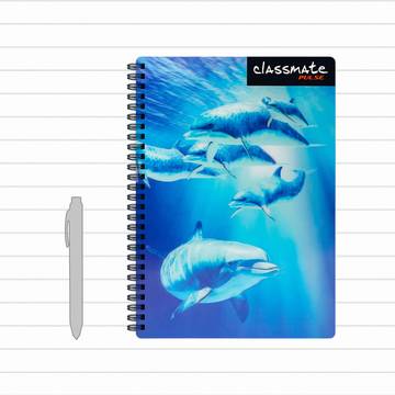 Classmate Pulse 3D Spiral Single Line Notebook (A4, Multicolour)