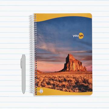 Navneet Youva Spiral Single Line Notebook (A4, Multicolour)