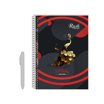 RUSH Premium Spiral Unruled Notebook (A4, White)
