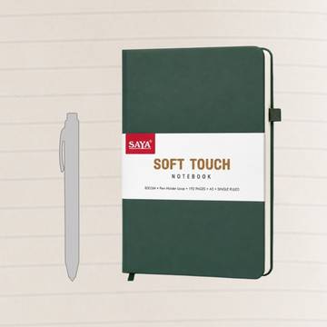 Saya Single Line Notebook (A5, Green)