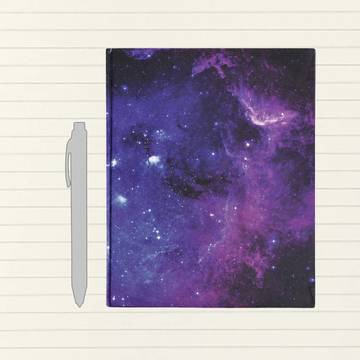 Papboo Galaxy Single Line Diary (A5, 140, Blue, Purple)