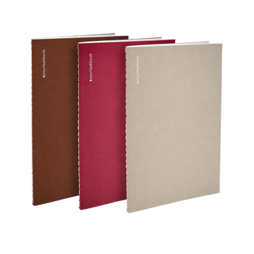 Nuovi Single Line Notebook (Red, White, Brown)