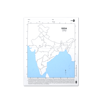 Youva India Political Map (A4)