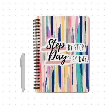 Papboo Handy Step by Step Spiral Wiro Dot Grid Notebook (A5, Multicolour)