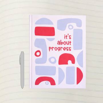 Papboo Progress Single Line Notebook (A5, 140, White)