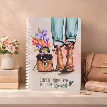 Papboo Sparkle Daily Single Line Planner (A5, 180, Multicolour)