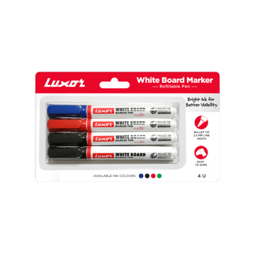 Luxor White Board Marker Set (Multicolor)