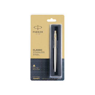 Parker Classic Stainless Steel Ball Pen (Blue)
