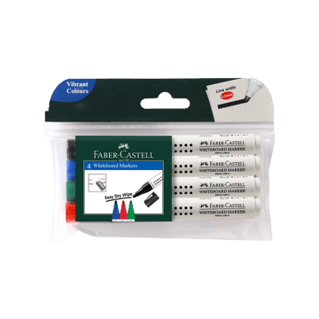 Faber-Castell Whiteboard Markers - Pack of 4 (Multicolor)