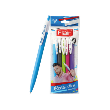 Flair Ezee Click 0.7mm Ball Pen (Blue)