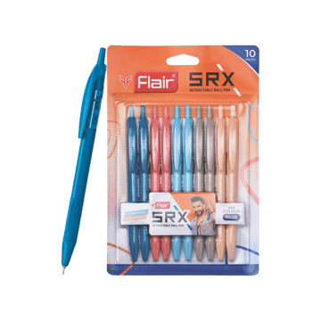 Flair Retractable Ball Pen Set (Blue)