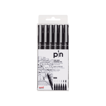 Uniball PIN- 200 Brush Fineliner Drawing Pen (Black)