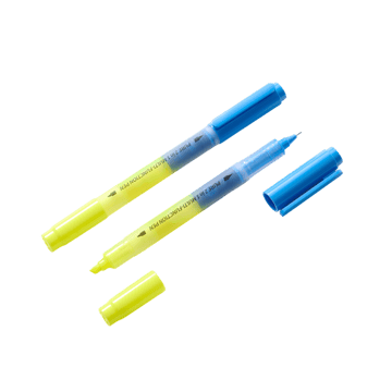 KACO 2-In-1 Roller Pen With Highlighter (Blue)