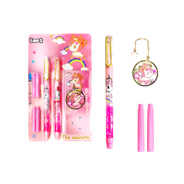 Toyshine Unicorn Glittery Fountain Pen Set