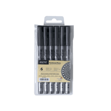 Brustro Waterproof Technical Pen Fineliner (Black)