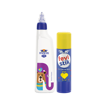 Fevistik Glue Stick + Fevicol MR Craft Glue Combo