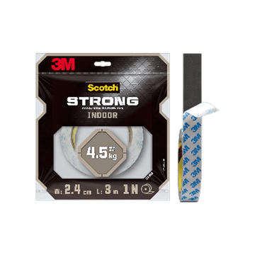 Scotch 3M Double Sided Tape (1M Holds 4.5Kg) (Grey)