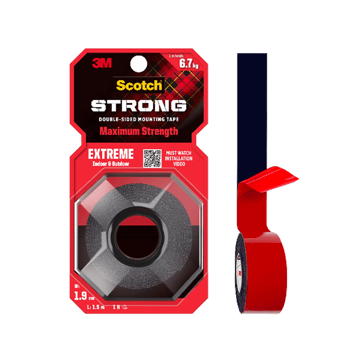 Scotch 3M Extreme Double Sided Tape (1M Holds 6.7Kg) (Red, 1.9 cm x 1.5 m)